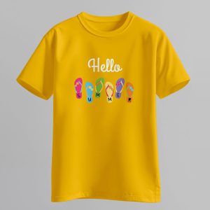 Áo Thun Hello Summer – Hình Dép Sặc Sỡ Năng Lượng Mùa Hè -Summer Energy