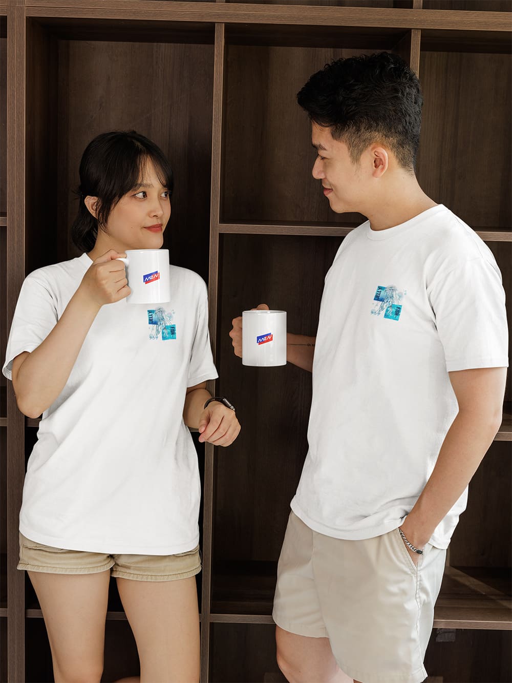 Ocean Dream – Áo Thun Sứa Biển & Chữ Nhật Tối Giản Nghệ Thuật - Summer Energy