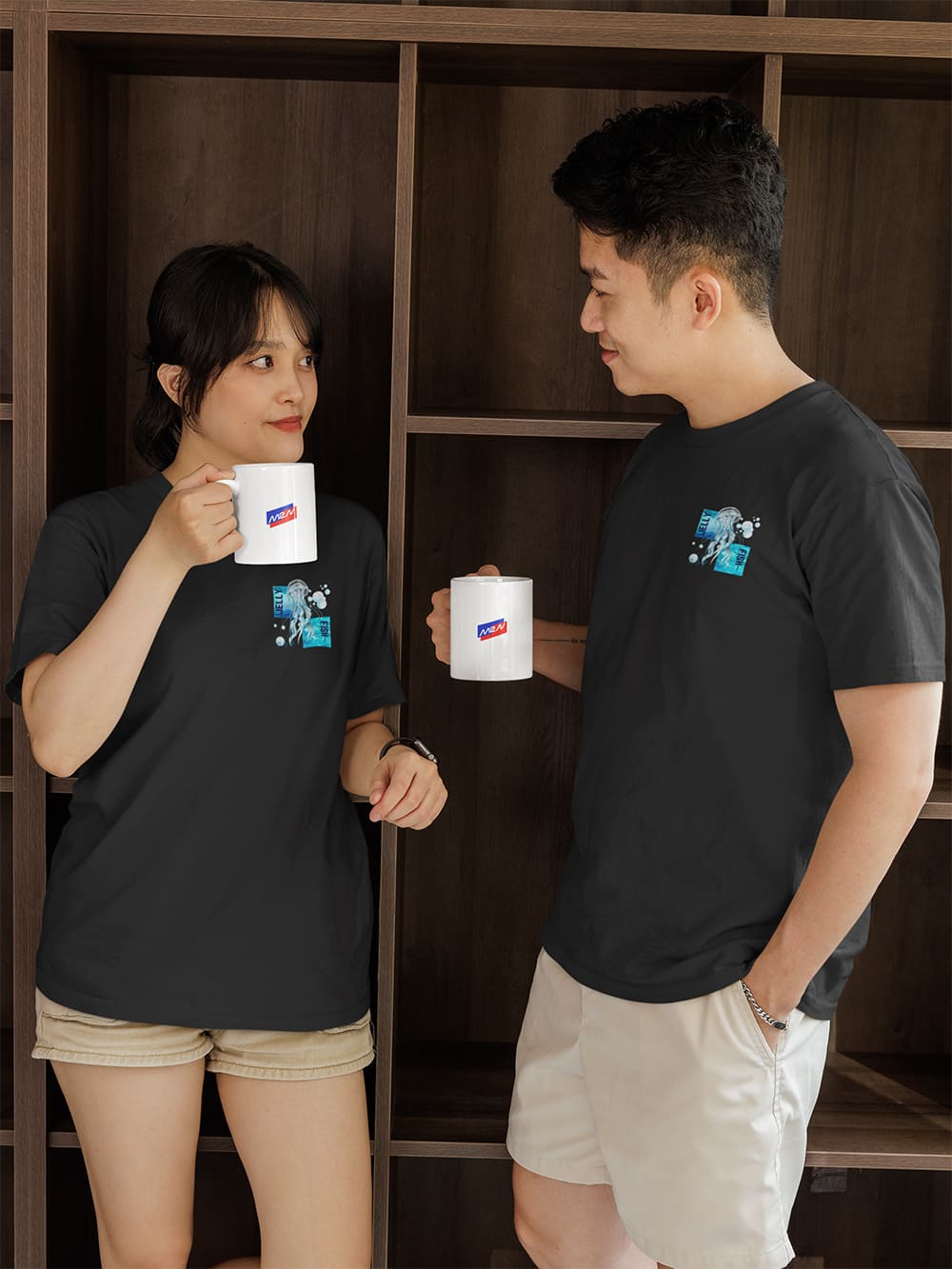 Ocean Dream – Áo Thun Sứa Biển & Chữ Nhật Tối Giản Nghệ Thuật - Summer Energy