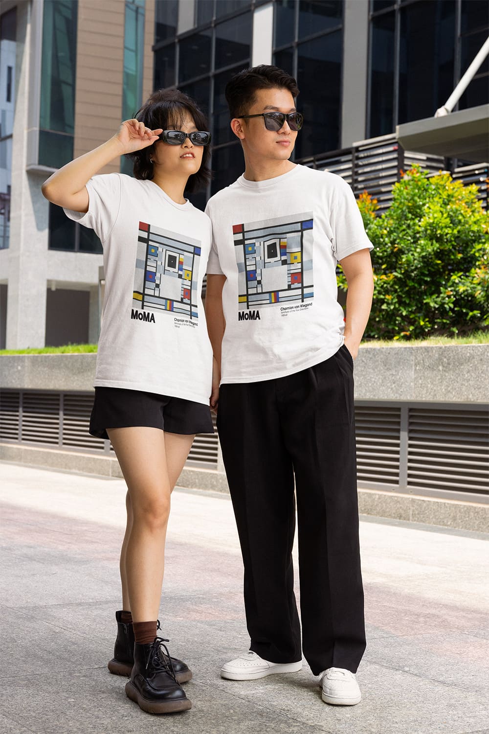 Áo thun nghệ thuật MoMA Grid Harmony Tee – Tối giản & cuốn hút- MoMA Inspired