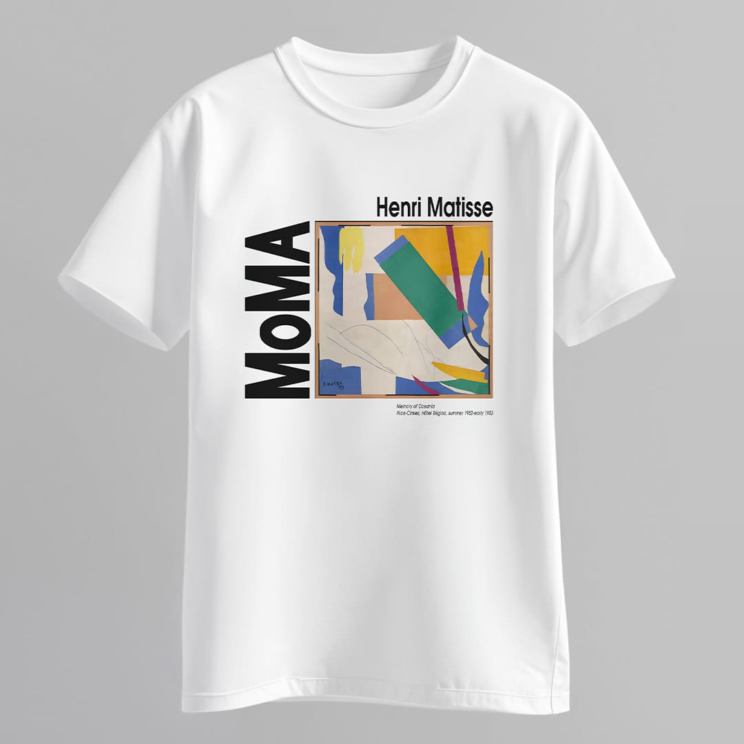 Áo Thun Phong Cách MoMA Tối Giản, Cảm Hứng Nghệ Thuật- Matisse Cut-Out Harmony-MoMA Inspired