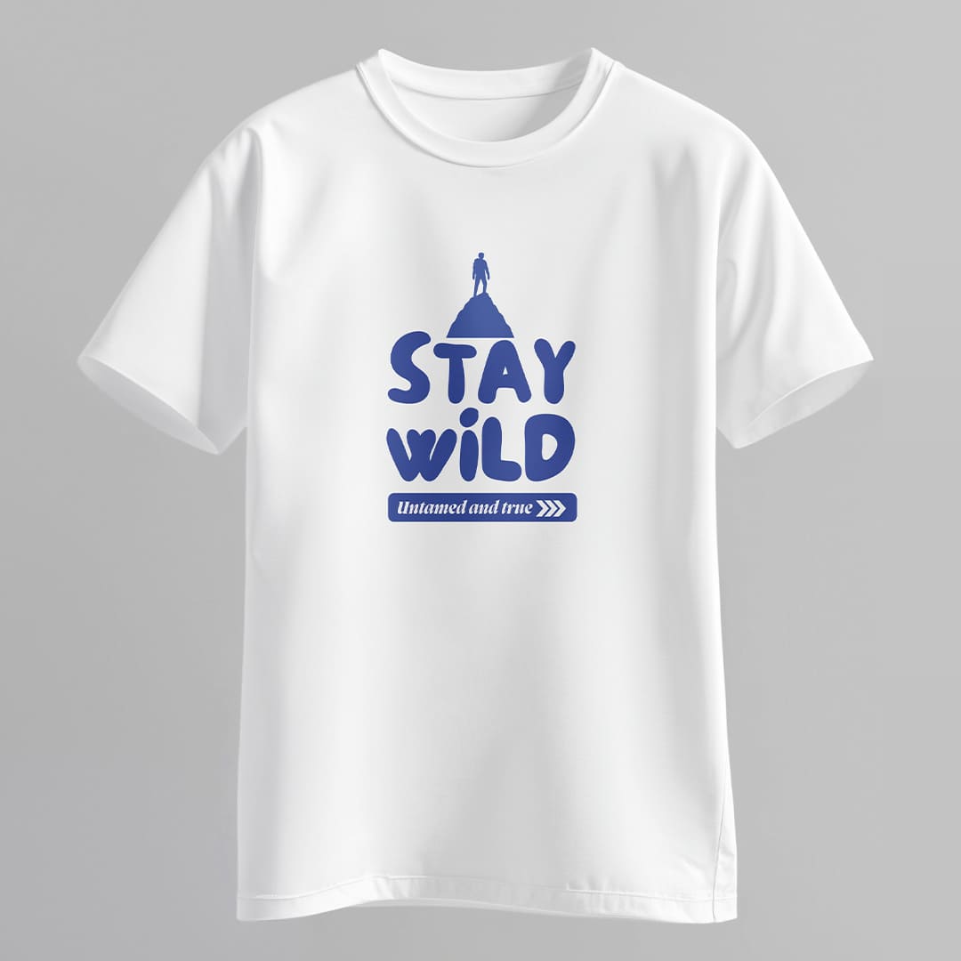 Áo Thun Stay Wild – Tự Do & Cá Tính -Typography Basic