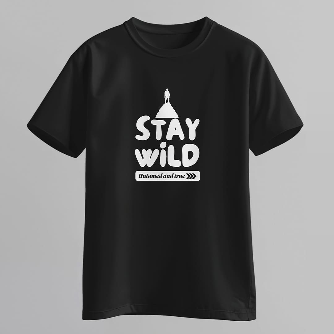 Áo Thun Stay Wild – Tự Do & Cá Tính -Typography Basic