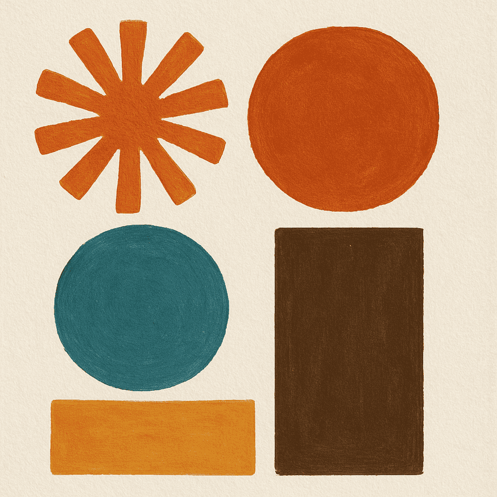 Retro Geometry Hình khối hoài cổ